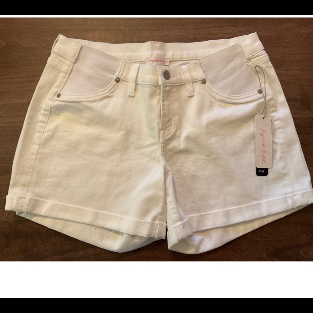 NEW White Maternity Shorts